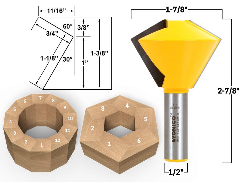YONICO Birdsmouth Router Bit Set 3 Bit 1/2-Inch Shank 15330 - Image 4